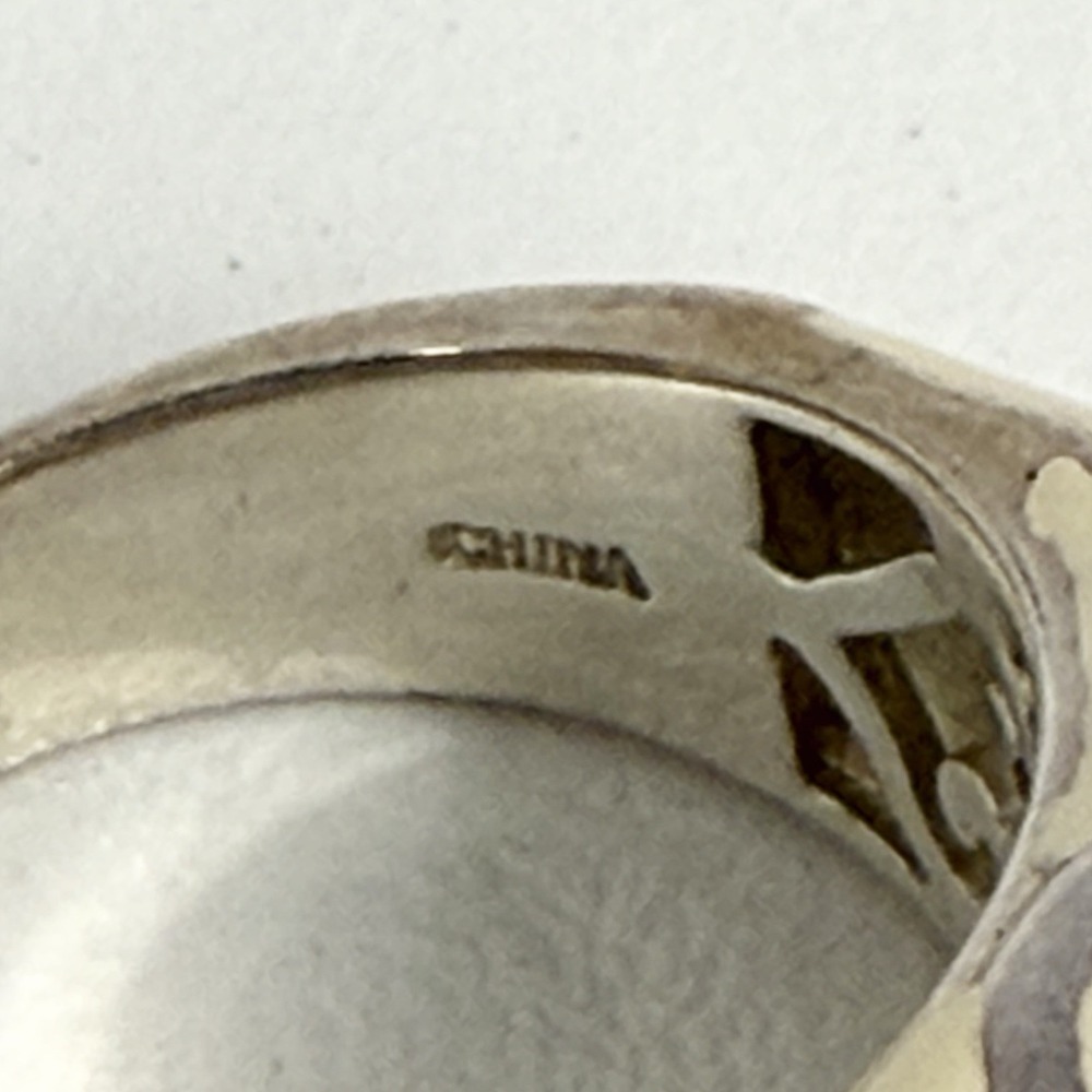 Michelle Albala Sterling Enamel & Smoky Topaz Ring Weighs 11 Grams Size 6 - Picture 12 of 14